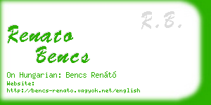 renato bencs business card